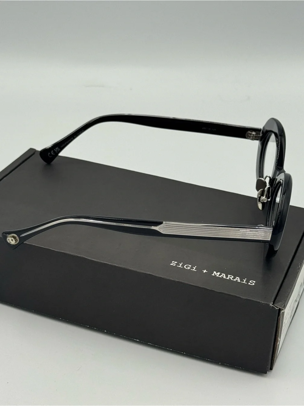 ZiGi + MARAiS Elsa Oval Blue Light Glasses Black Clear Lens NIB